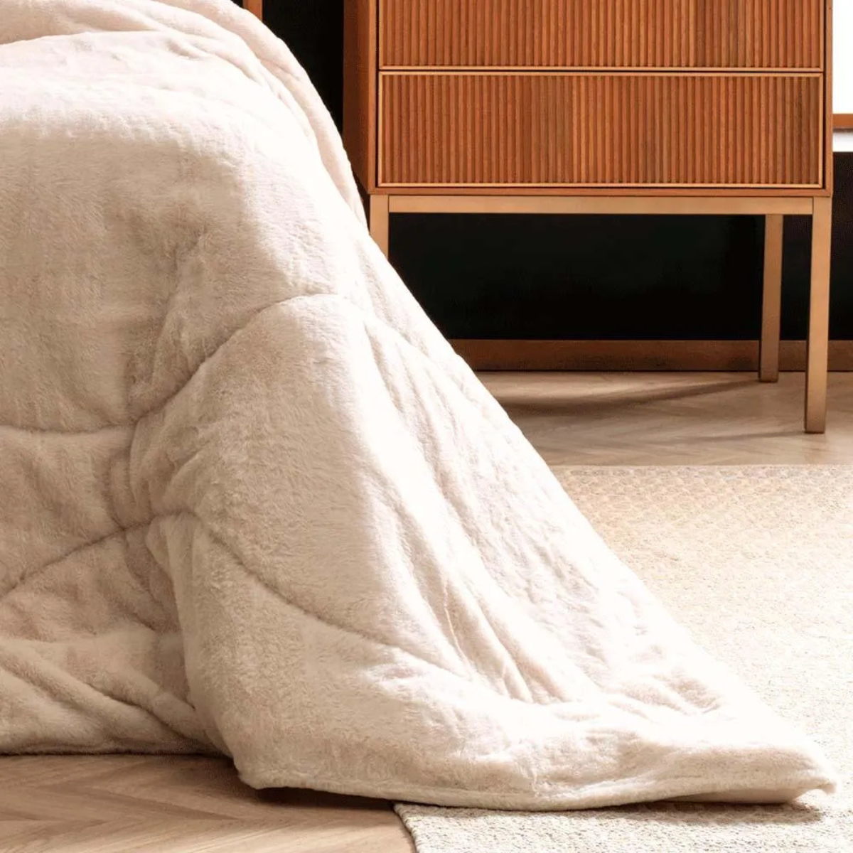 Edredom Altenburg Luxo Nord Casal Bege Cream 2,10 x 2,40m