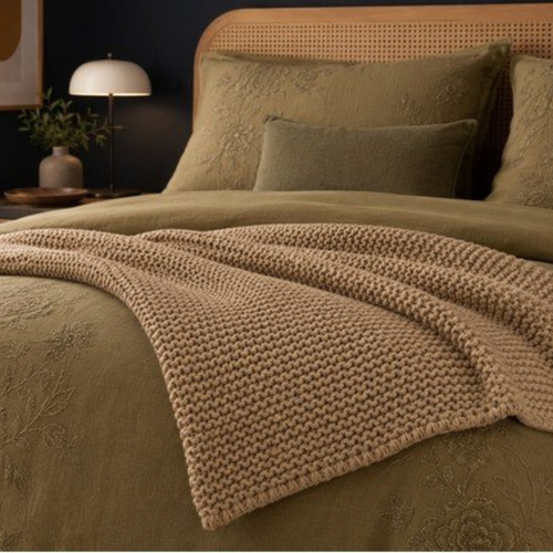 Manta Tricot Buddemeyer Luxus Piemonte Kaki 130x170cm