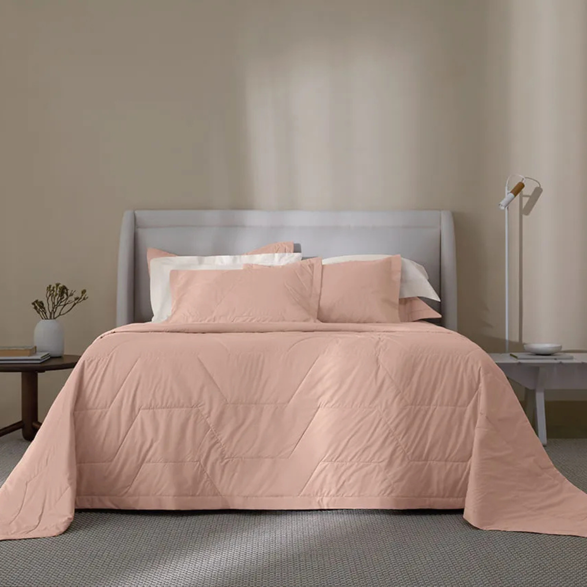 Jogo Colcha Trussardi Palazzi King Rosa Perla