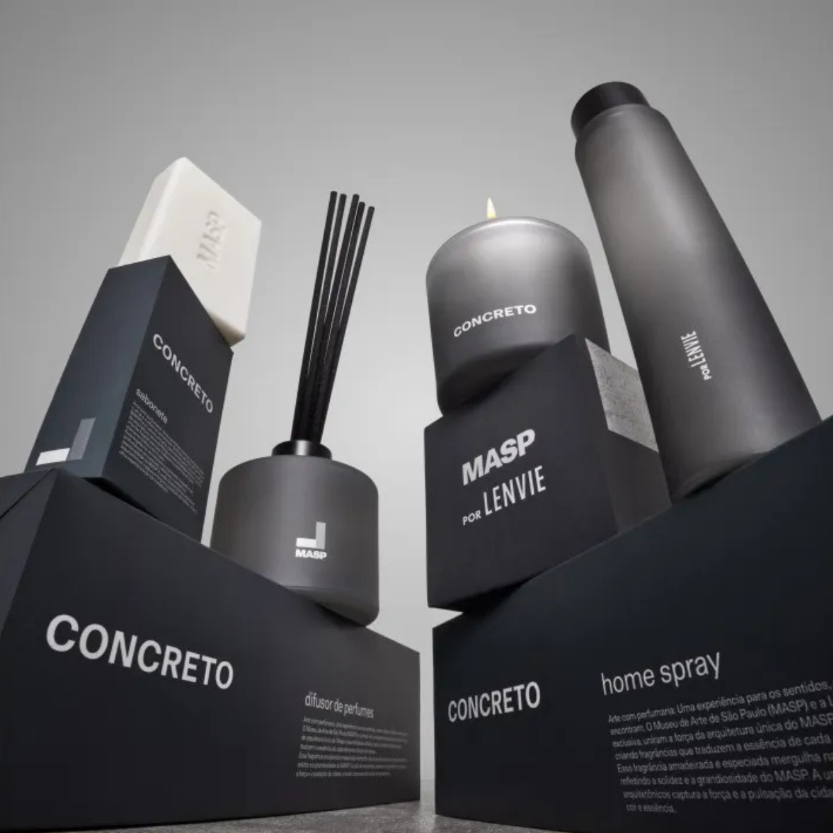 Vela Perfumada 170g L'envie Concreto Masp