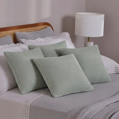 Capa para Travesseiro Buddemeyer Luxus Tricot Turim 100% Algodão 50x70cm Cinza Escuro