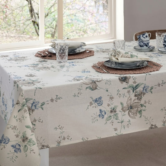 Toalha de Mesa Buddemeyer Panamá Aspen Azul 1,60m x 2,50m