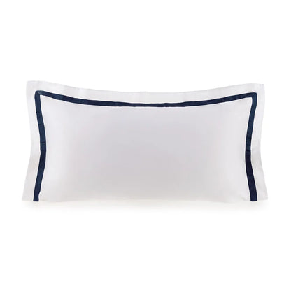 Super Fronha avulsa 300 Fios Vercelli Branco/Azul Siciliano