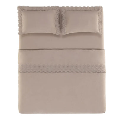 Jogo de cama Queen 300 fios Cetim Coliseu Nocciola/Legno