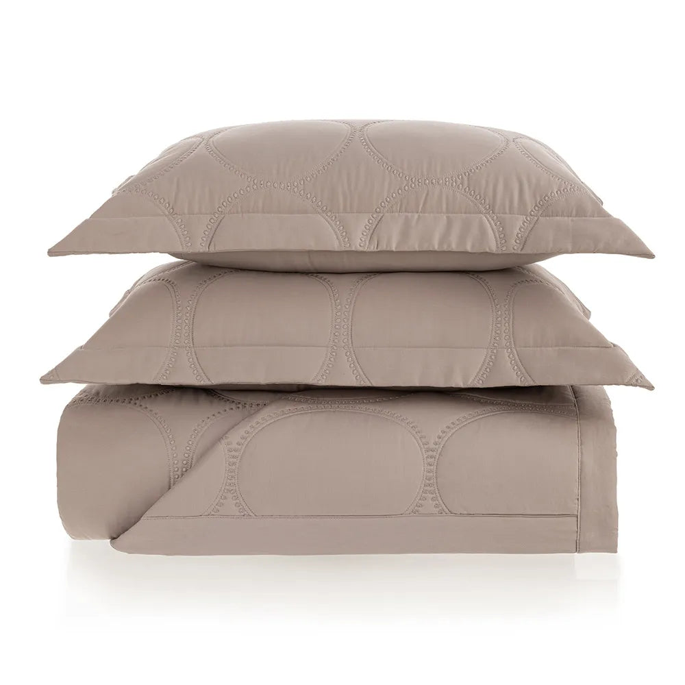 Jogo de Colcha Trussardi Coliseu Queen Nocciola/Legno