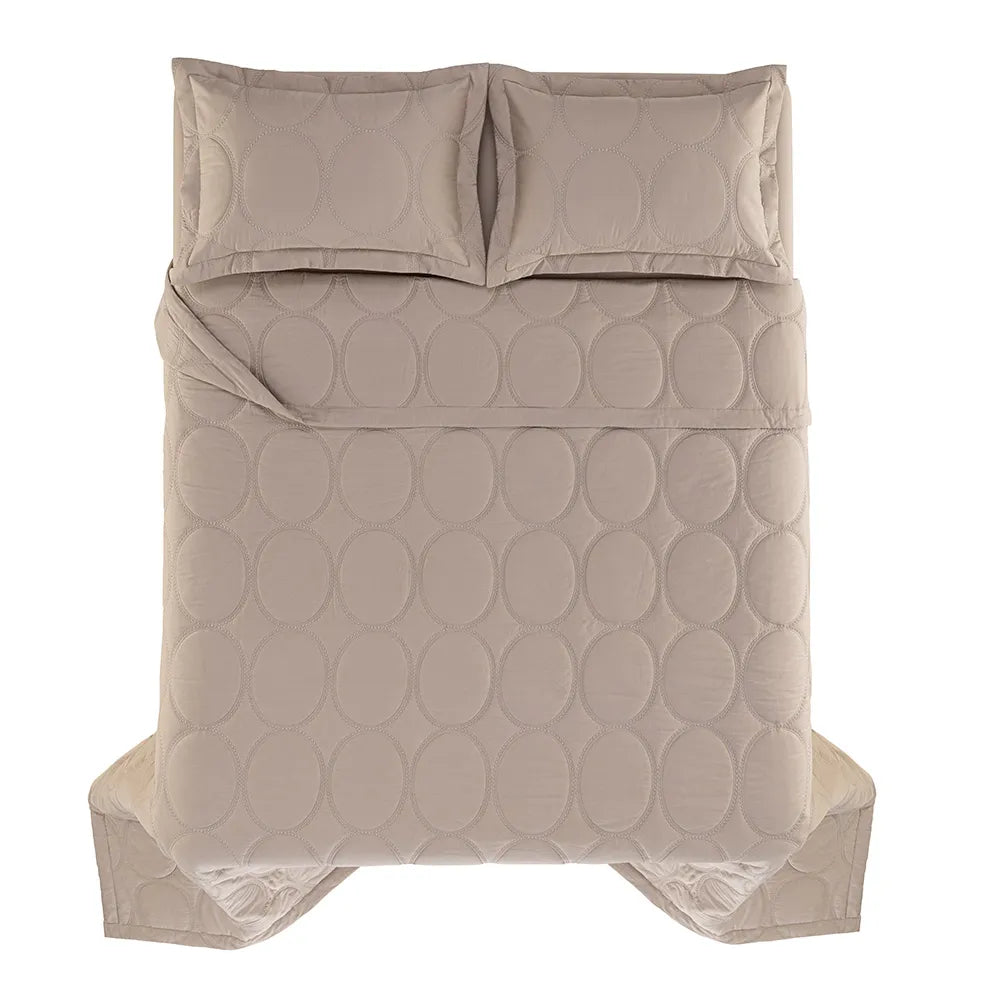 Jogo de Colcha Trussardi Coliseu Queen Nocciola/Legno