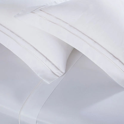 Jogo de Cama Buddemeyer Sublime King Branco com Ponto Cheio Pérola