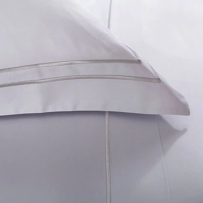 Jogo de Cama Buddemeyer Sublime King Branco com Ponto Cheio Prata