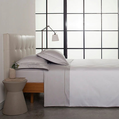Jogo de Cama Buddemeyer Sublime King Branco com Ponto Cheio Prata