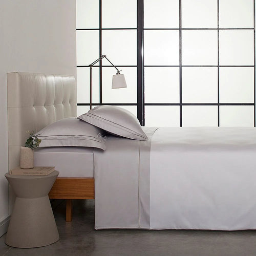 Jogo de Cama Buddemeyer Sublime King Branco com Ponto Cheio Prata