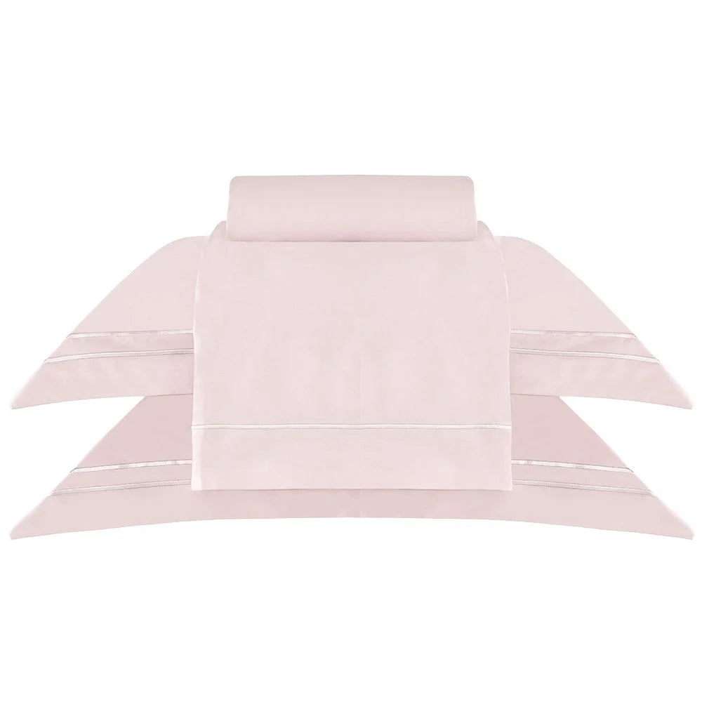 Jogo de Cama Buddemeyer Sublime King Rosa c/ Ponto cheio Rosa
