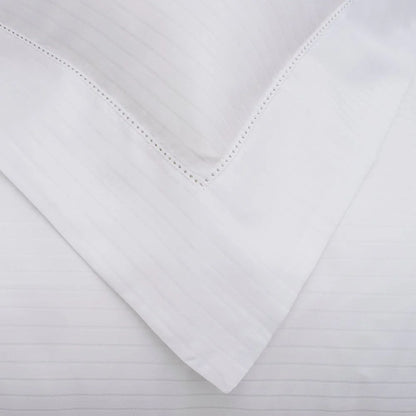 Fronha Buddemeyer Damask Stripes Cetim 300 Fios Branco 50x90cm