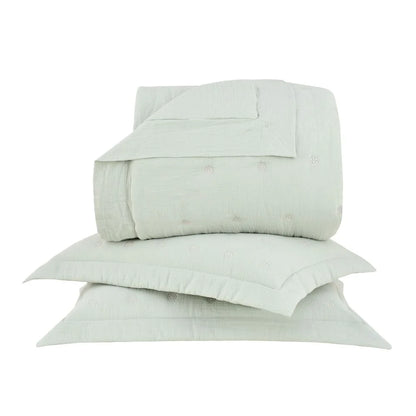 Kit Colcha Buddemeyer Luxus Eloise Queen Verde 100% Algodão