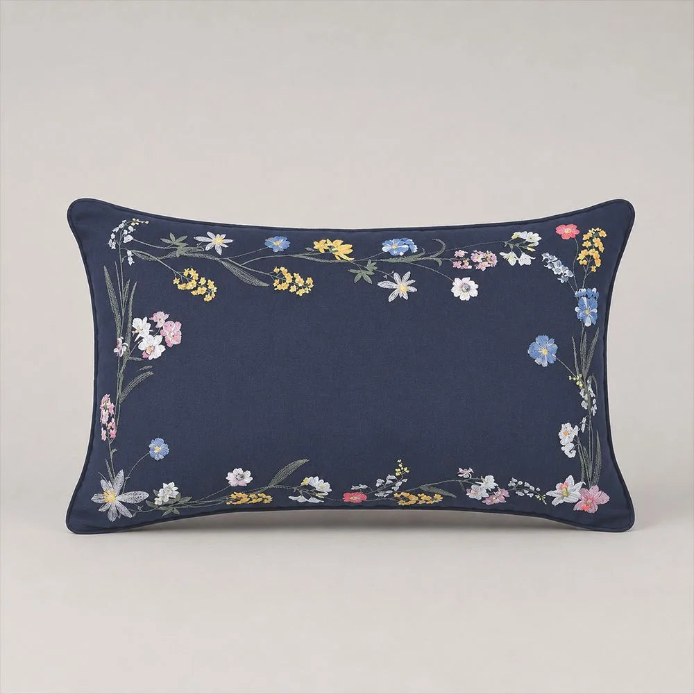 Almofada Buddemeyer Luxus Moon Garden Azul 30x50cm 100% Linho