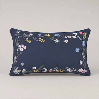 Almofada Buddemeyer Luxus Moon Garden Azul 30x50cm 100% Linho