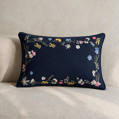 Almofada Buddemeyer Luxus Moon Garden Azul 30x50cm 100% Linho