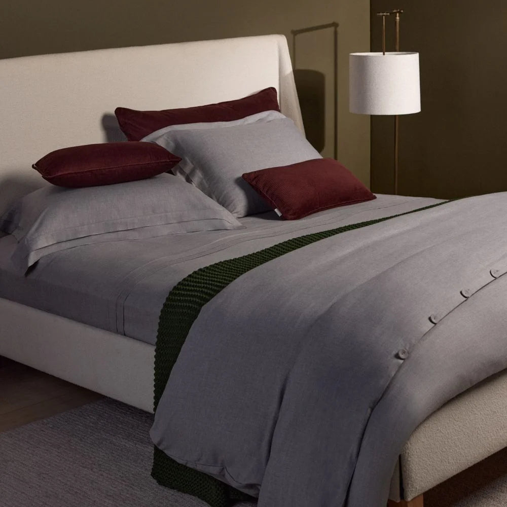 Capa para Duvet Buddemeyer Luxus Lavi King Cinza