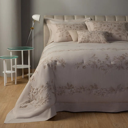 Kit Colcha Buddemeyer Luxus King Adeline Amêndoa 55% Linho e 45% Algodão