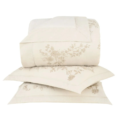 Kit Colcha Buddemeyer Luxus King Adeline Amêndoa 55% Linho e 45% Algodão