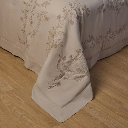 Kit Colcha Buddemeyer Luxus King Adeline Amêndoa 55% Linho e 45% Algodão
