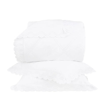 Jogo de Colcha Buddemeyer Luxus King Arlo Branco 3,10 x 2,60 m