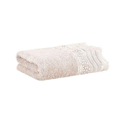 Toalha Lavabo Buddemeyer Luxus Margot 100% algodão Rosa com Renda Rosa 30x50cm