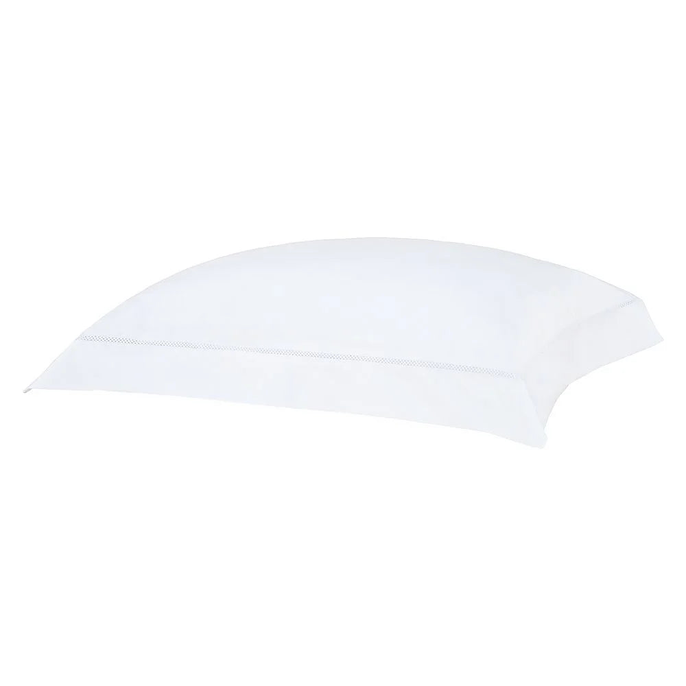 Fronha Buddemeyer Luxus Tokyo 50x90cm 1000 Fios 100% Algodão Egípcio Branco com Renda Branca