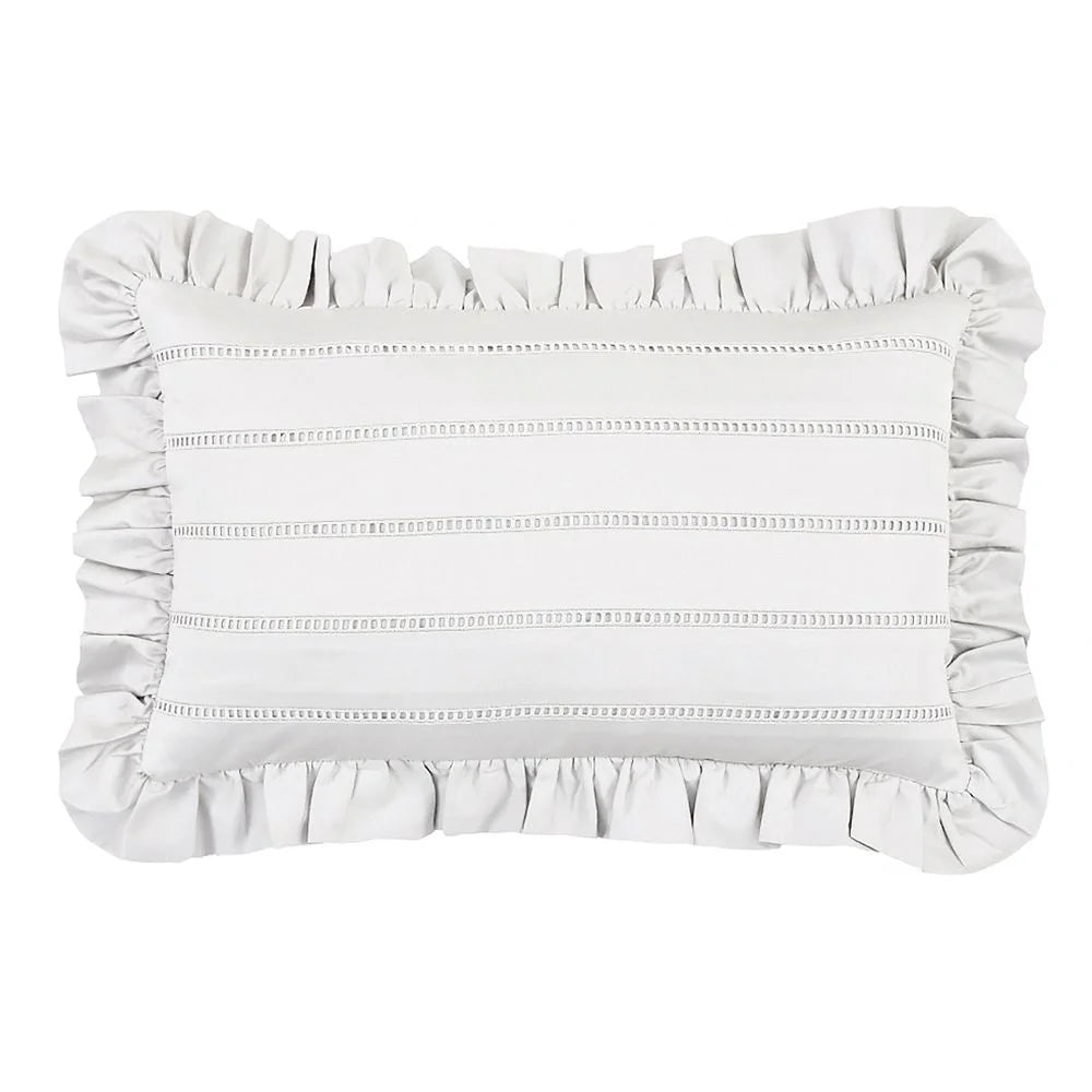 Almofada Prestigé Buddemeyer Luxus Cinza Steel – Cetim 300 Fios 100% Algodão 30x50cm
