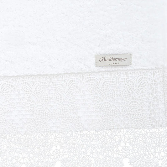 Toalha Banho Buddemeyer Luxus Norah Branco com Renda Branco