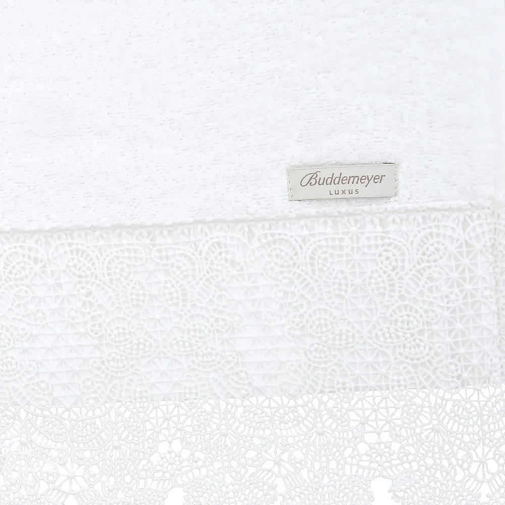 Toalha Rosto Buddemeyer Luxus Norah Branco com Renda Branco