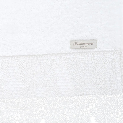 Toalha Rosto Buddemeyer Luxus Norah Branco com Renda Branco
