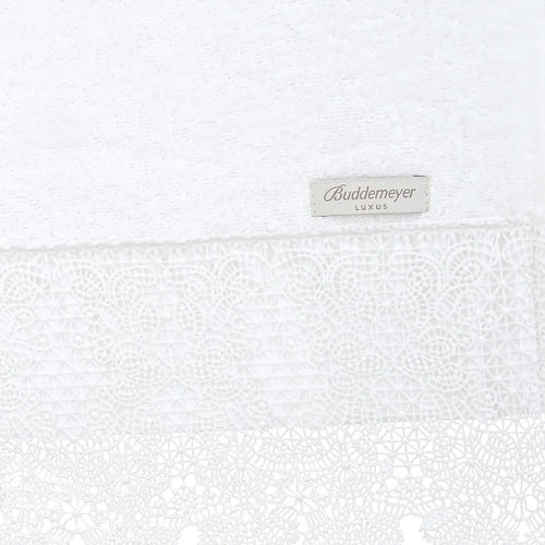Toalha Rosto Buddemeyer Luxus Norah Branco com Renda Branco