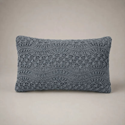 ALMOFADA TRICOT VENETO AZUL 30X50CM