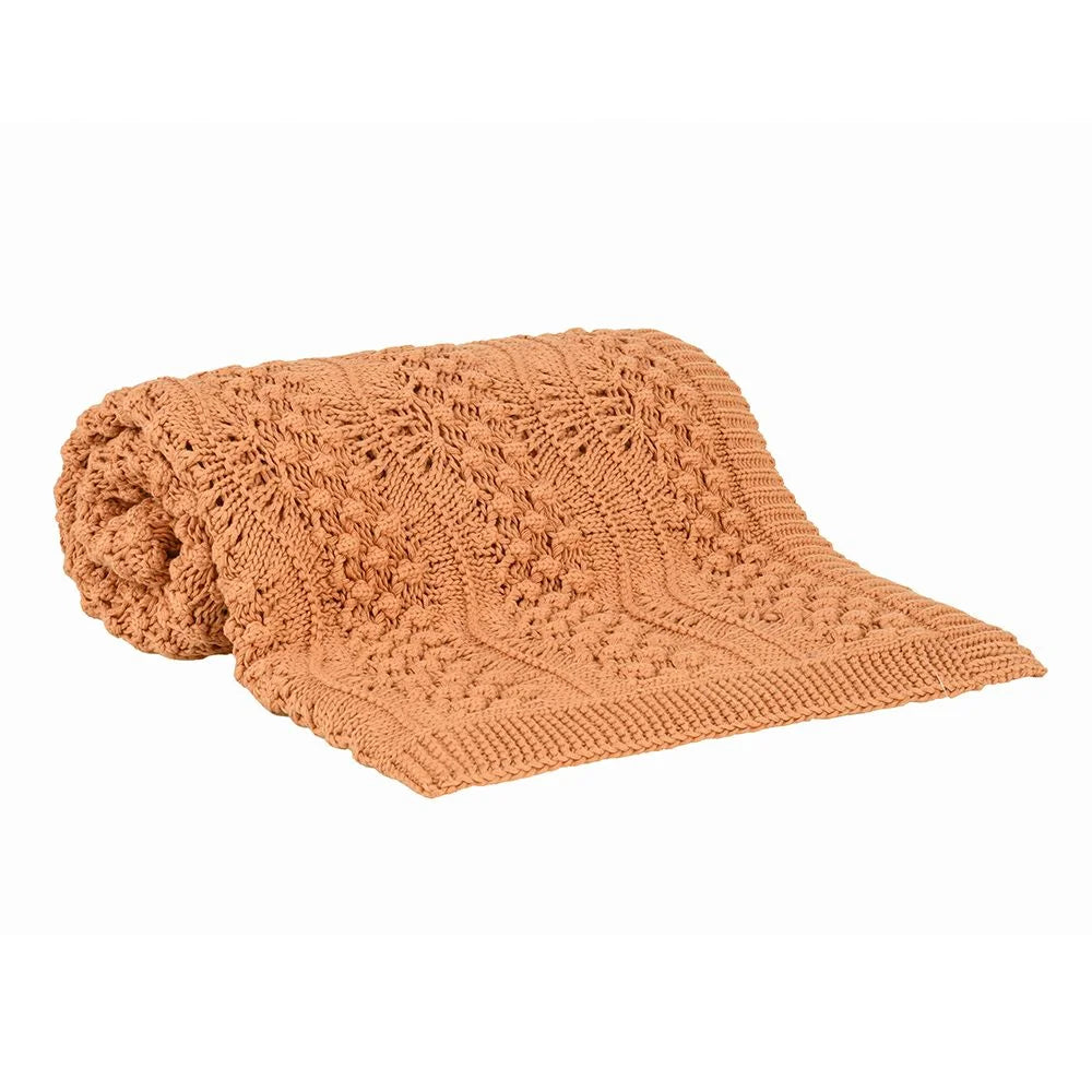 Manta Tricot Buddemeyer Luxus Veneto Coral 1.30x1.70m 100% Algodão