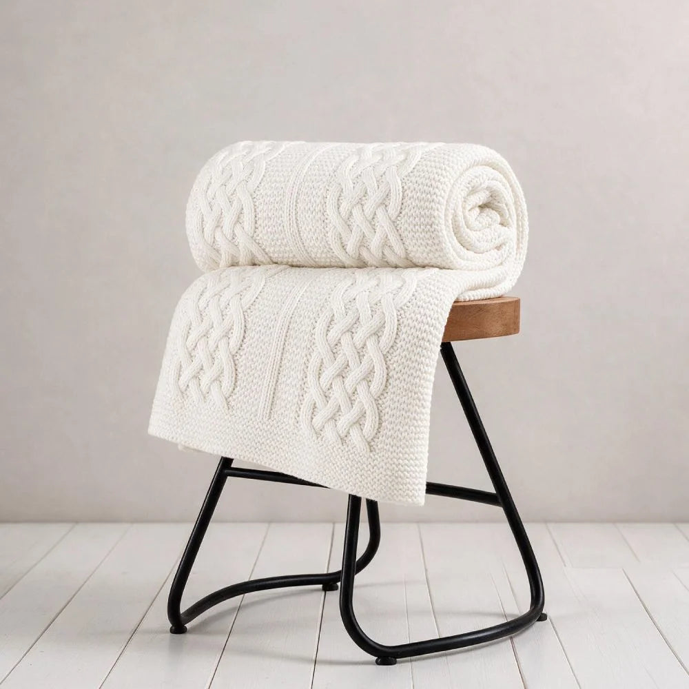 Manta Tricot Buddemeyer Luxus Castello Marfim 130x170cm
