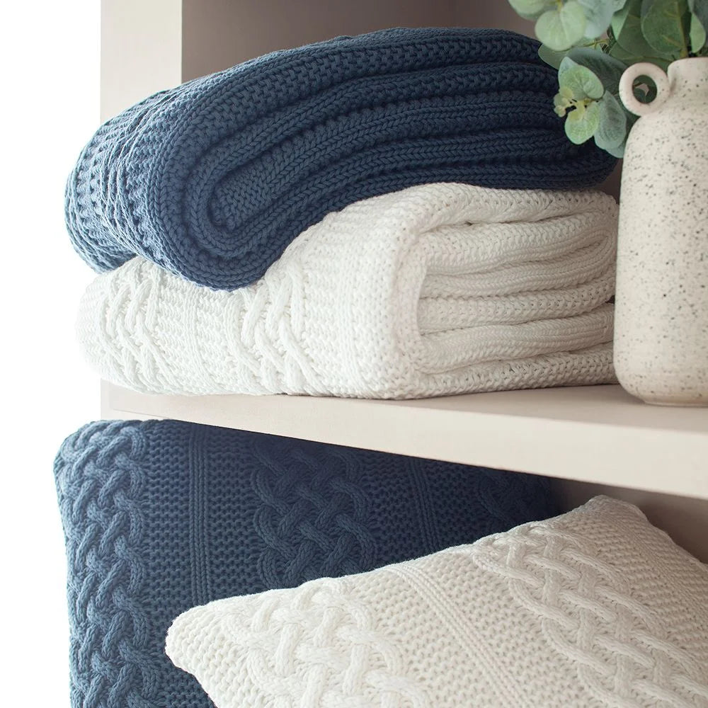Manta Tricot Buddemeyer Luxus Castello Marfim 130x170cm