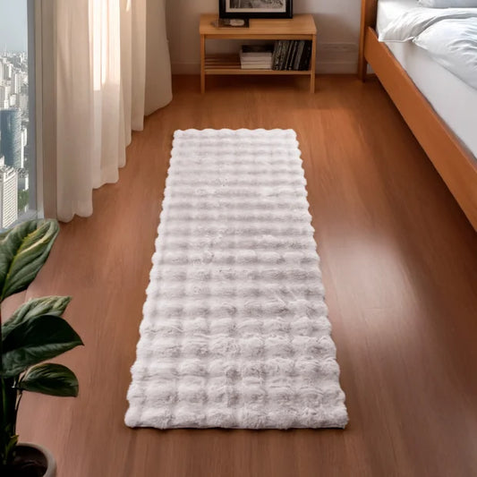 Tapete Niazitex Pele Bubble Branco 60x1,80m