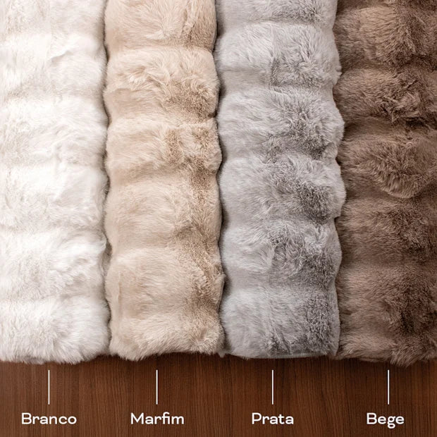 Tapete Niazitex Pele Bubble Branco 60x1,20m