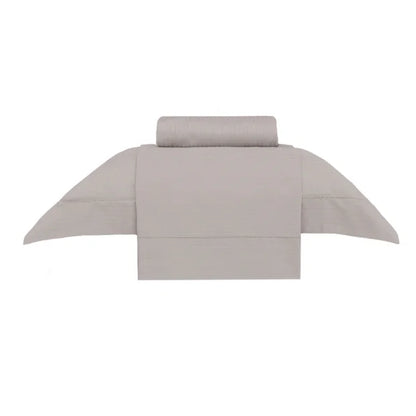 Jogo de Cama  Buddemeyer Damask Stripes Solteiro Kaki 100% Algodão Fio Penteado Cetim 300 Fios