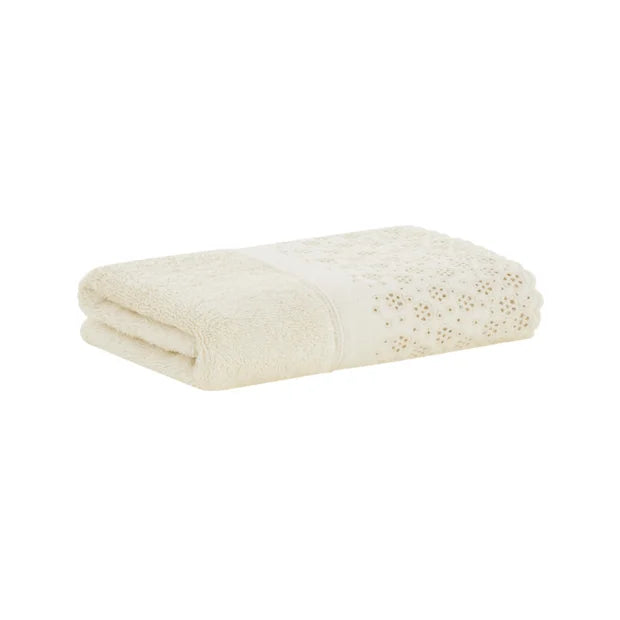 Toalha de Lavabo Buddemeyer Lovely 100% Algodão Fio Penteado 30x50cm Bege