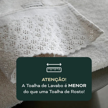 Toalha de Lavabo Buddemeyer Lovely 100% Algodão Fio Penteado 30x50cm Bege