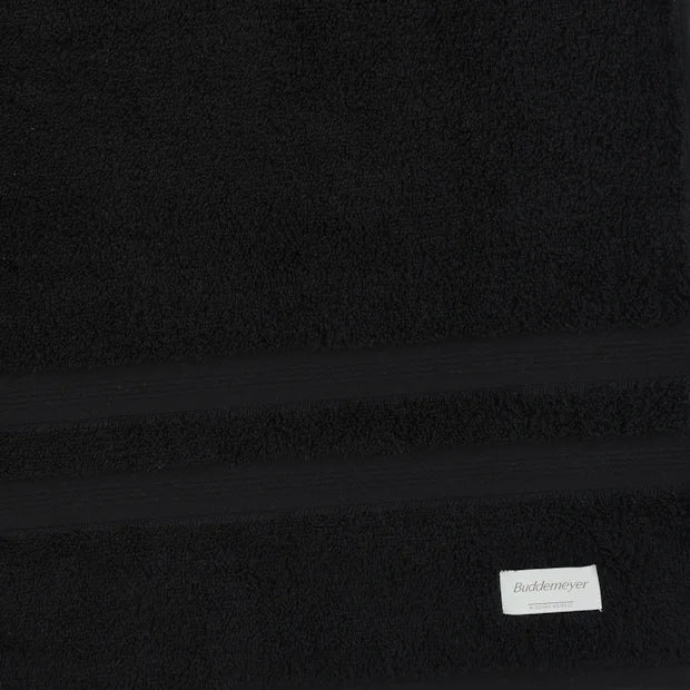 Toalha de Rosto Buddemeyer 100% Algodão Egípcio Fio Penteado 48x90cm Preto