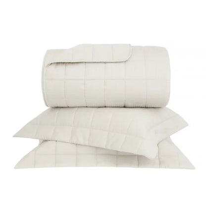 Kit Colcha Buddemeyer Queen Damask Stripes Bege 022