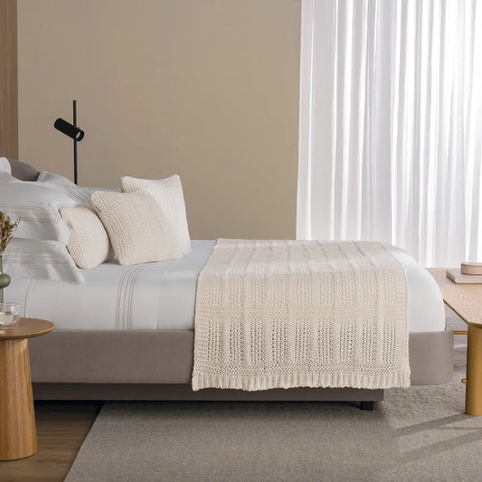 Peseira Tricot Dorian Branco 80cm X 2.40m