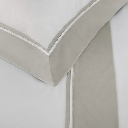 Jogo de cama King 300 fios Cetim Valestro Branco/Platino