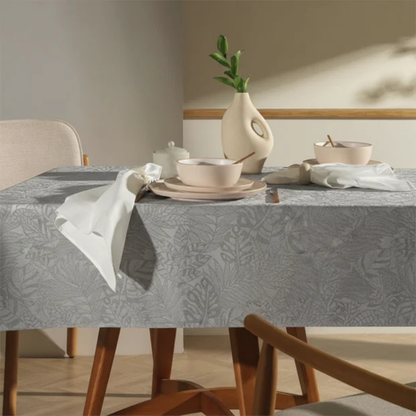 Toalha de Mesa Quadrada Karsten Jacquard Essência Cinza