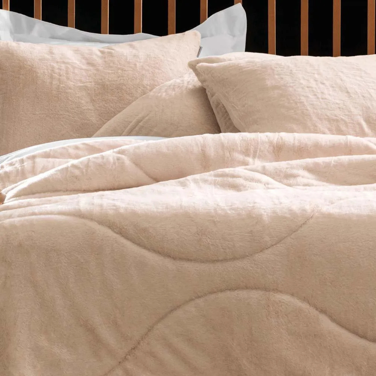 Edredom Altenburg Luxo Nord Casal Bege Cream 2,10 x 2,40m
