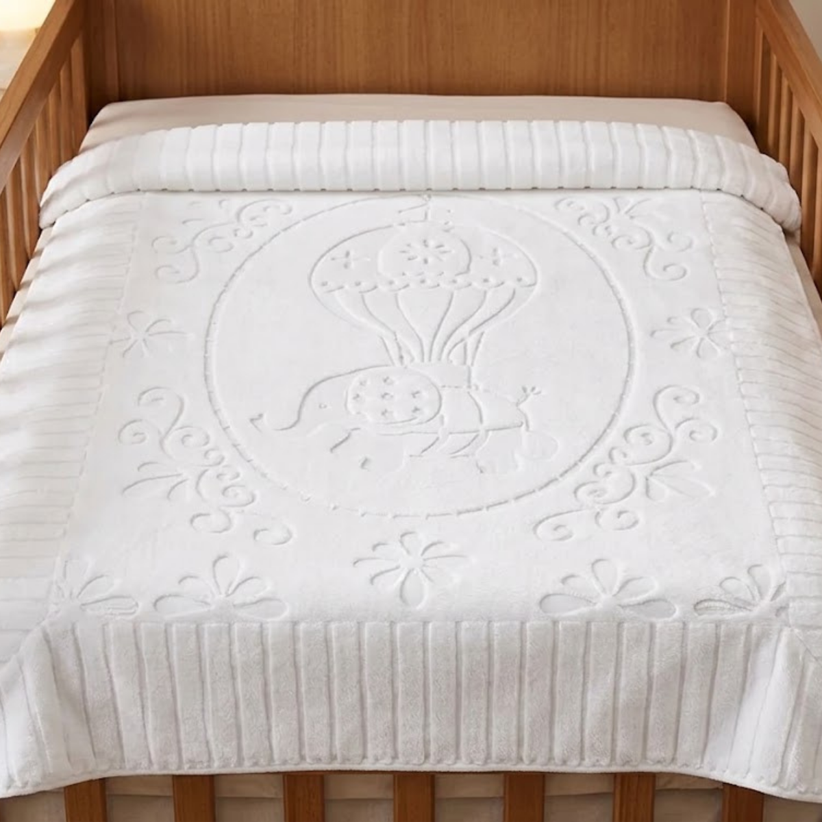 Cobertor Jolitex Relevo Touch Texture Branco 80x1,10cm