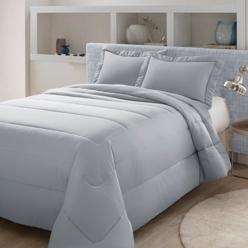 Colcha Super King Kacyumara Confort Montez Prata com 2 Portas Travesseiro 3,15m x 2,40m