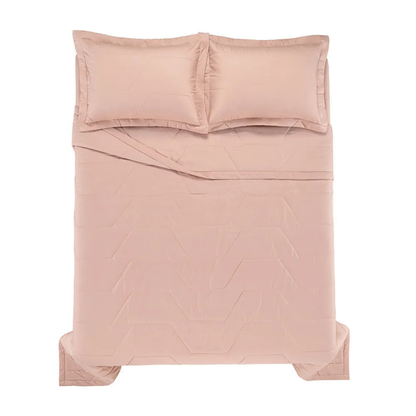Jogo Colcha Trussardi Palazzi King Rosa Perla